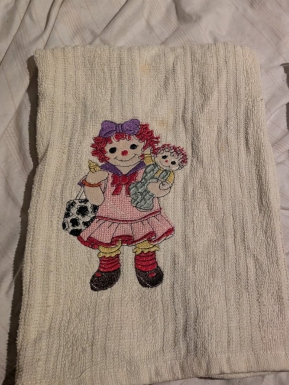 Vtg Raggedy Ann And Andy set of Hand Towels **See Desc!